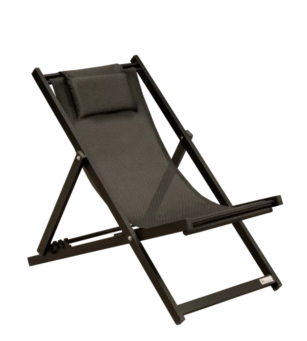Ανακλινόμενη Chaise Longue αλουμινίου με MESH PVC 4×4, με ή χωρίς μαξιλαράκι – φωτογραφία 2
