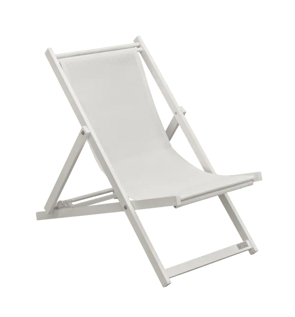 Ανακλινόμενη Chaise Longue αλουμινίου με MESH PVC 4×4, με ή χωρίς μαξιλαράκι – φωτογραφία 3